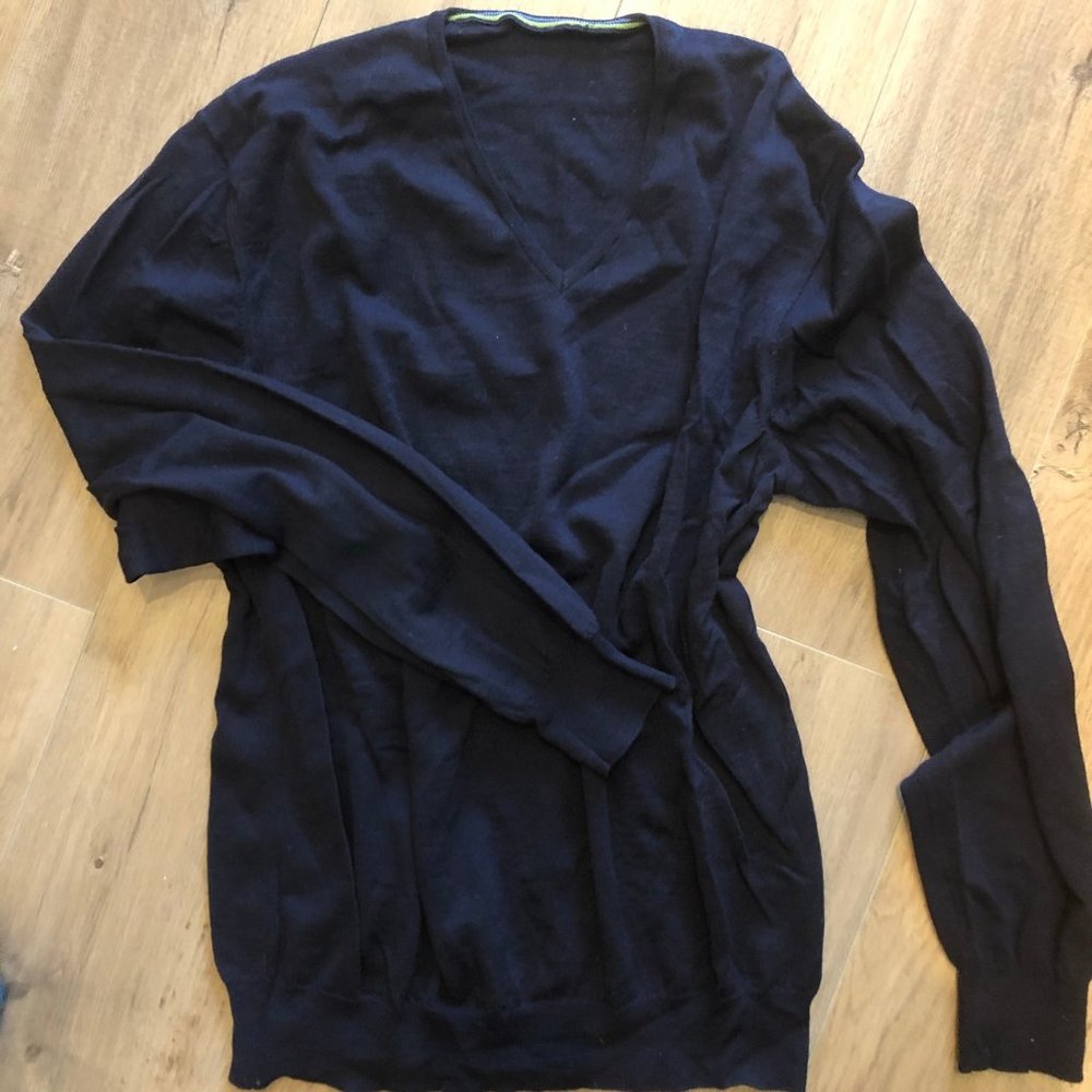 Navy v-neck sweater